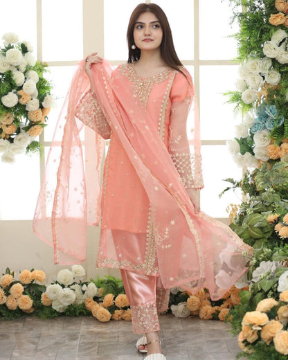 Eid Collection Fancy Organza 3pc