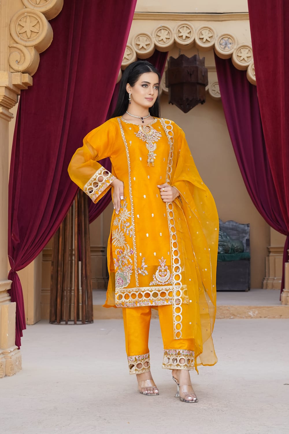 Eid Collection Sequence Boring Organza 3PC